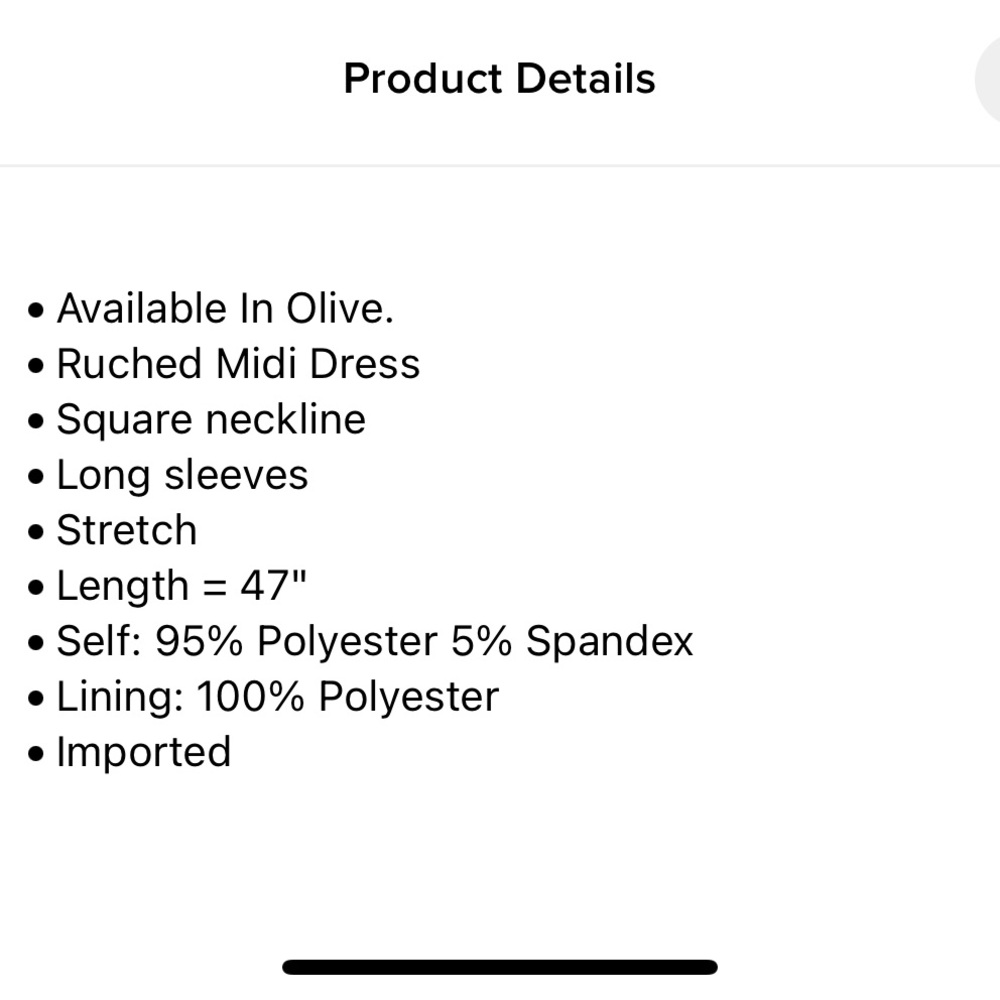 Fashion Nova Kaci Ruched Midi Dress Olive NWT - Picture 7 of 7